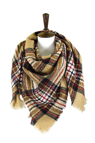 Plaid Square Blanket Scarf - Deals Kiosk