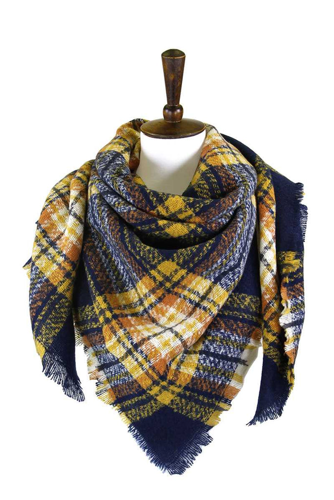 Plaid Square Blanket Scarf - Deals Kiosk
