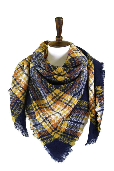 Plaid Square Blanket Scarf - Deals Kiosk