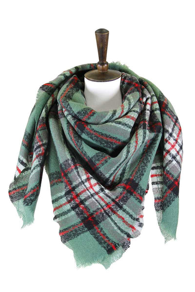Plaid Square Blanket Scarf - Deals Kiosk