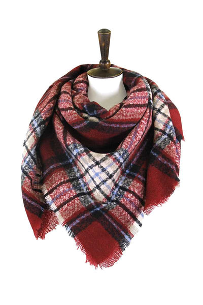 Plaid Square Blanket Scarf - Deals Kiosk