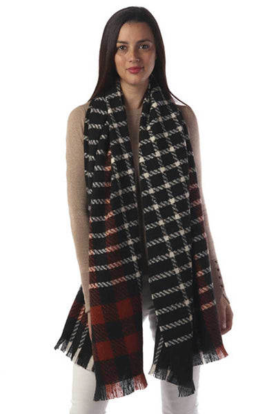 Modern Plaid Oblong Scarf - Deals Kiosk