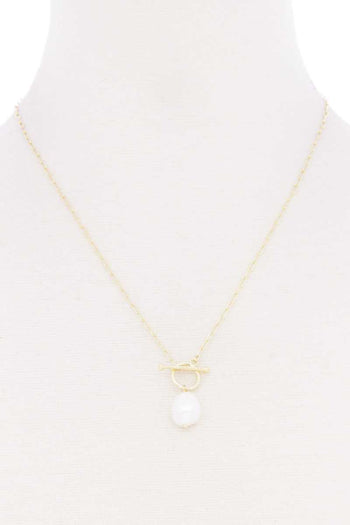 Pearl Toggle Clasp Necklace - Deals Kiosk