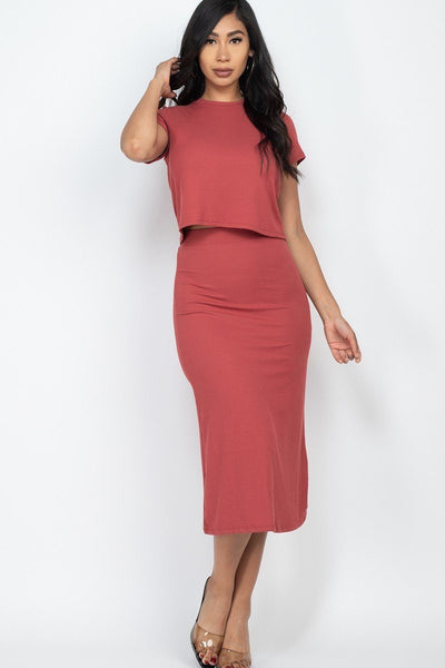 Top And Midi Skirt Set - Deals Kiosk