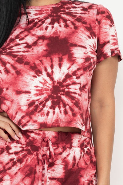Tie-dye Printed Top And Pants Set - Deals Kiosk