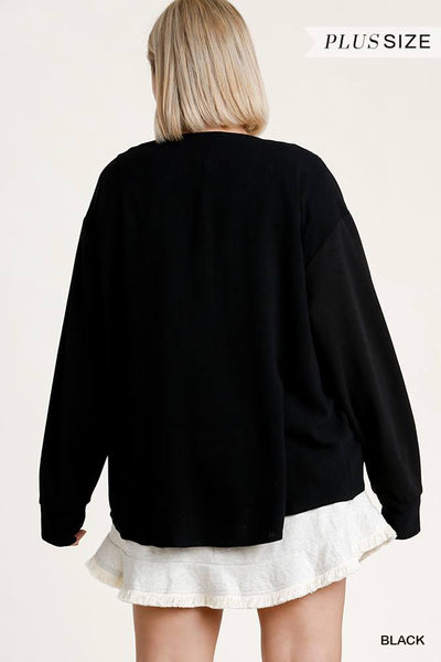 Linen Blend Button Down Cardigan With High Low Hem - Deals Kiosk