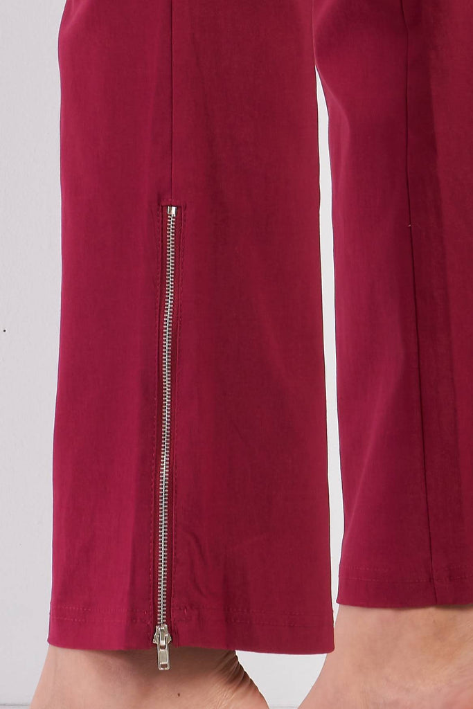 Plus Mid-rise Two Side Leg Zipper Pants - Deals Kiosk