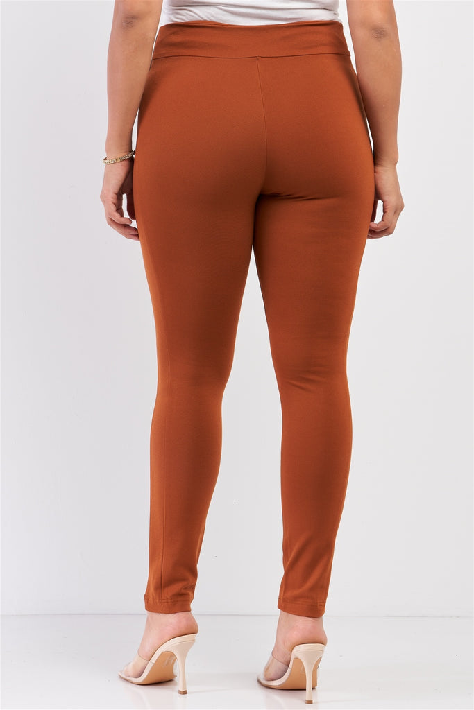 Plus Rubber Side Detail Lace Side Leg Legging Slim Pants - Deals Kiosk