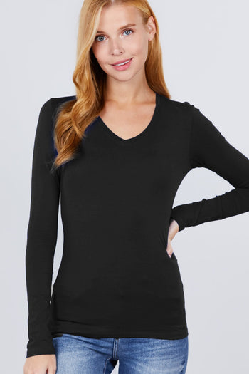 Cotton Jersey V-neck Top - Deals Kiosk
