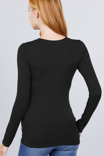 Cotton Jersey V-neck Top - Deals Kiosk