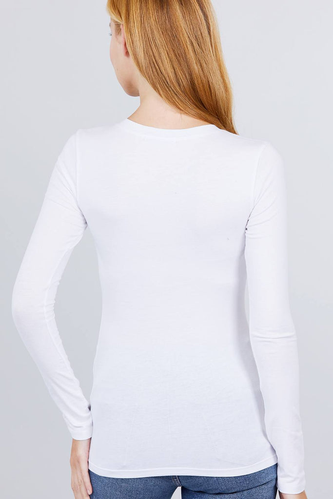 Cotton Jersey V-neck Top - Deals Kiosk