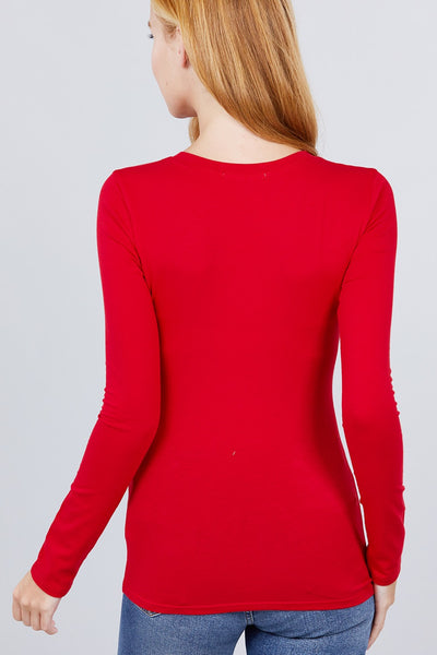 Cotton Jersey V-neck Top - Deals Kiosk