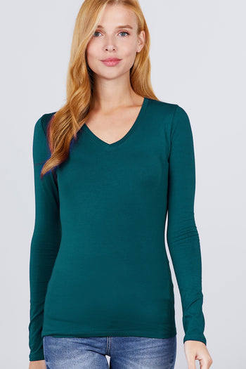 Cotton Jersey V-neck Top - Deals Kiosk