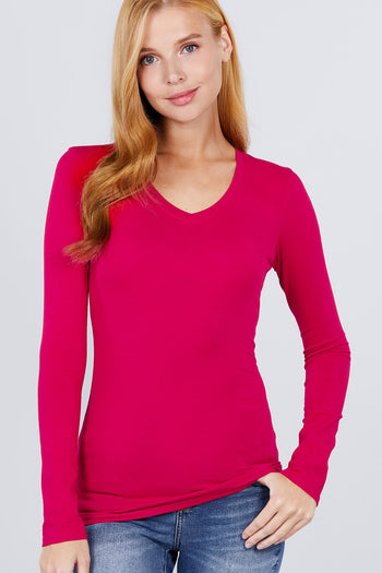 Cotton Jersey V-neck Top - Deals Kiosk