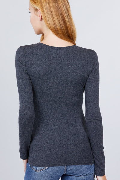 Cotton Jersey V-neck Top - Deals Kiosk