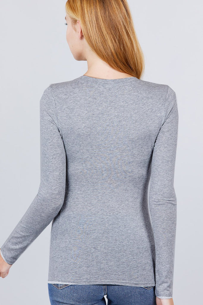 Cotton Jersey V-neck Top - Deals Kiosk