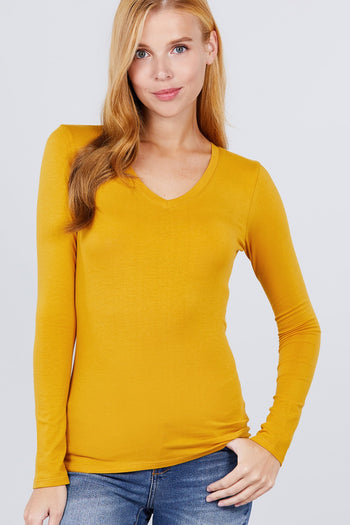 Cotton Jersey V-neck Top - Deals Kiosk