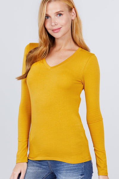 Cotton Jersey V-neck Top - Deals Kiosk