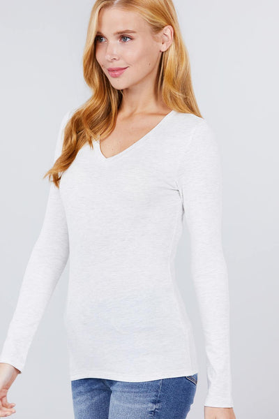 Cotton Jersey V-neck Top - Deals Kiosk