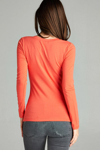 Cotton Jersey V-neck Top - Deals Kiosk