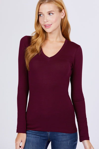Cotton Jersey V-neck Top - Deals Kiosk
