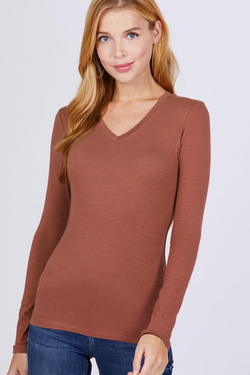 Cotton Jersey V-neck Top - Deals Kiosk