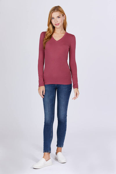 Cotton Jersey V-neck Top - Deals Kiosk