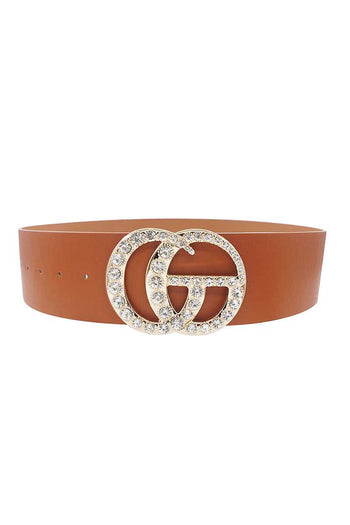 Multi Rhinestone Buckle Belt - Deals Kiosk