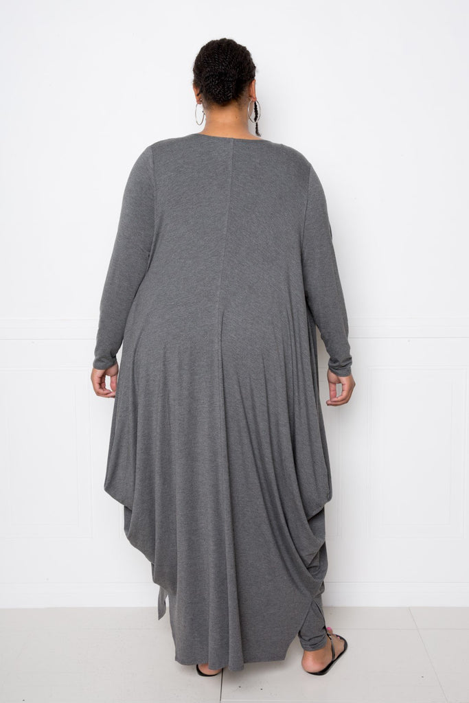 Bubbled Hem Waterfall Cardigan - Deals Kiosk