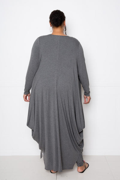 Bubbled Hem Waterfall Cardigan - Deals Kiosk