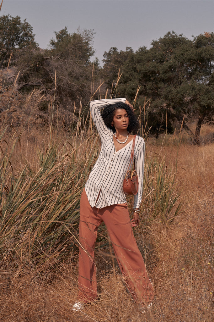 High Waisted Stretchy High Quality Casual Pant Relaxed Fit Camel Pant - Deals Kiosk