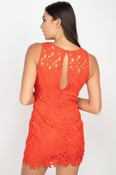 Floral Lace Bodycon Dress - Deals Kiosk