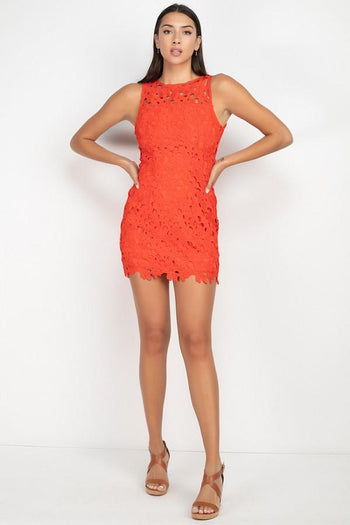 Floral Lace Bodycon Dress - Deals Kiosk