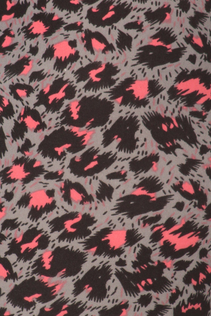 Plus Size Cheetah Printed Knit Legging With Elastic Waistband, And High Waist Fit. - Deals Kiosk