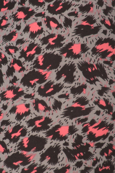 Plus Size Cheetah Printed Knit Legging With Elastic Waistband, And High Waist Fit. - Deals Kiosk