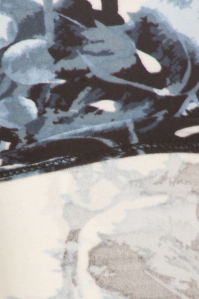 Plus Size Floral Print, Full Length Leggings In A Slim Fitting Style With A Banded High Waist - Deals Kiosk