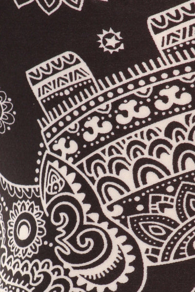 Plus Size Elephant Print, Full Length Leggings In A Slim Fitting Style With A Banded High Waist - Deals Kiosk
