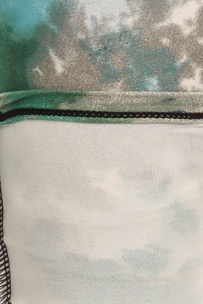 Plus Size Tie Dye Print, Full Length Leggings In A Fitted Style With A Banded High Waist - Deals Kiosk