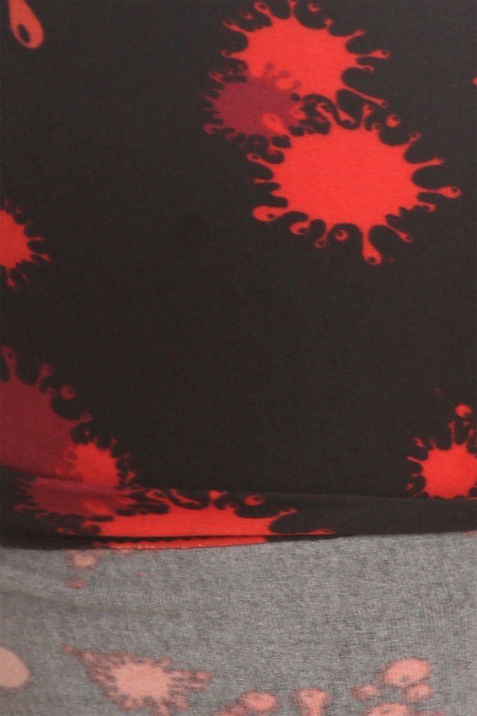 Plus Size Splatter Print, Full Length Leggings In A Slim Fitting Style With A Banded High Waist - Deals Kiosk