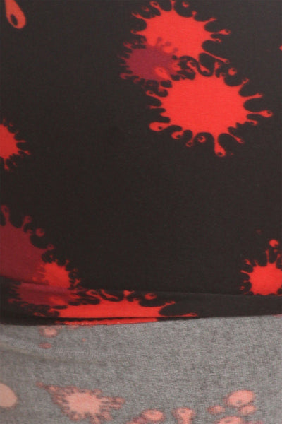 Plus Size Splatter Print, Full Length Leggings In A Slim Fitting Style With A Banded High Waist - Deals Kiosk
