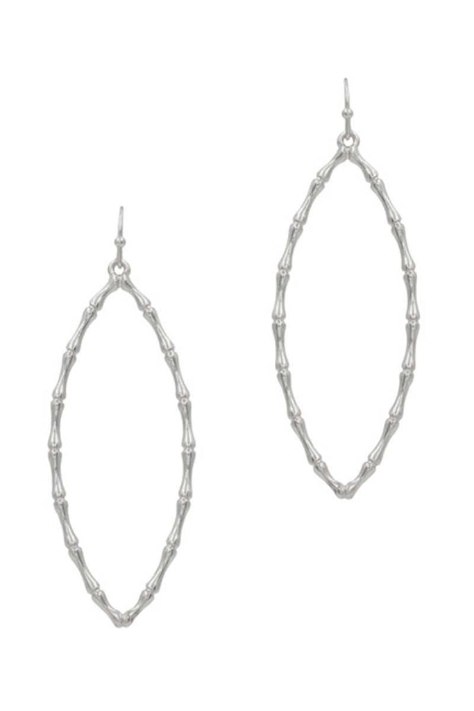 Bamboo Metal Leaf Hook Earring - Deals Kiosk