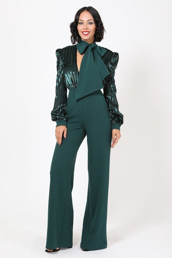 Gorgeous Shiny Lining Pattern Jumpsuit - Deals Kiosk