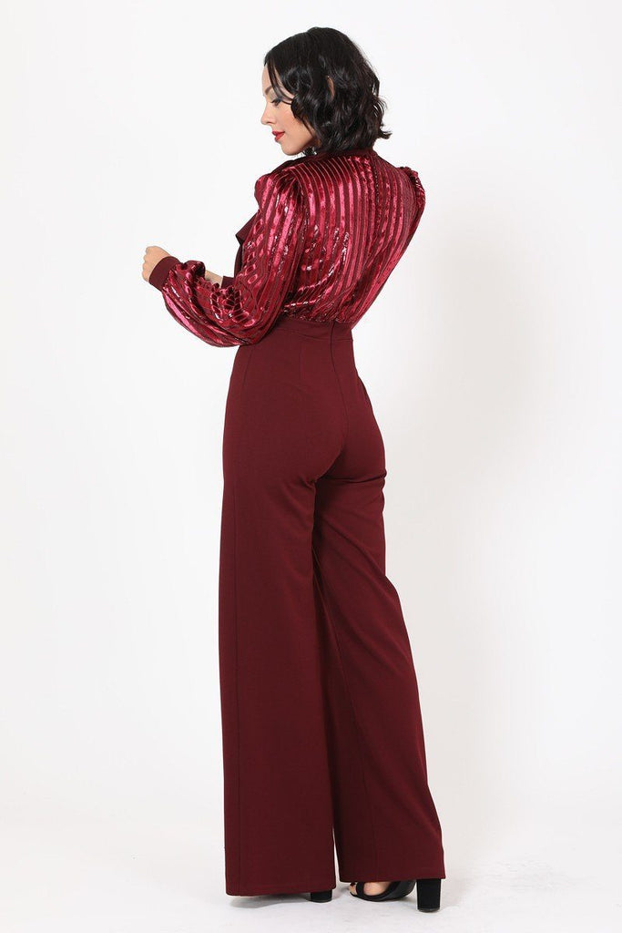 Gorgeous Shiny Lining Pattern Jumpsuit - Deals Kiosk