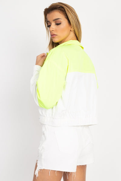 Long Sleeve Color Blocking Wind Breaker - Deals Kiosk