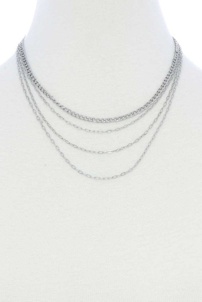 4 Layer Metal Necklace - Deals Kiosk