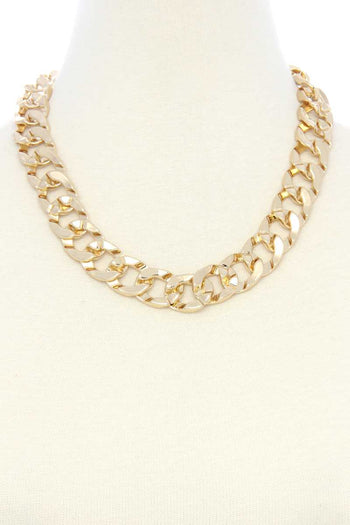 Cuban Link Chain Metal Necklace - Deals Kiosk