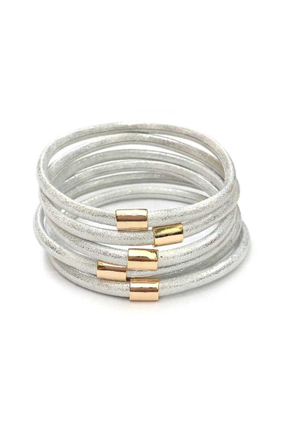 Multi Faux Leather Bangle Bracelet - Deals Kiosk