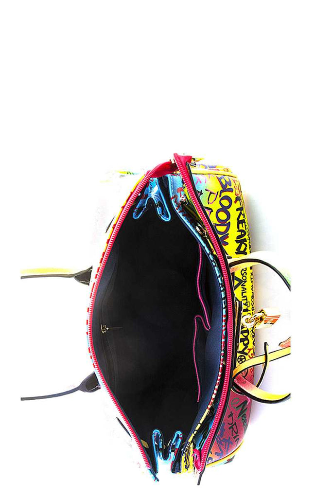 Bright Multi Faux Fur Pouch Bag - Deals Kiosk