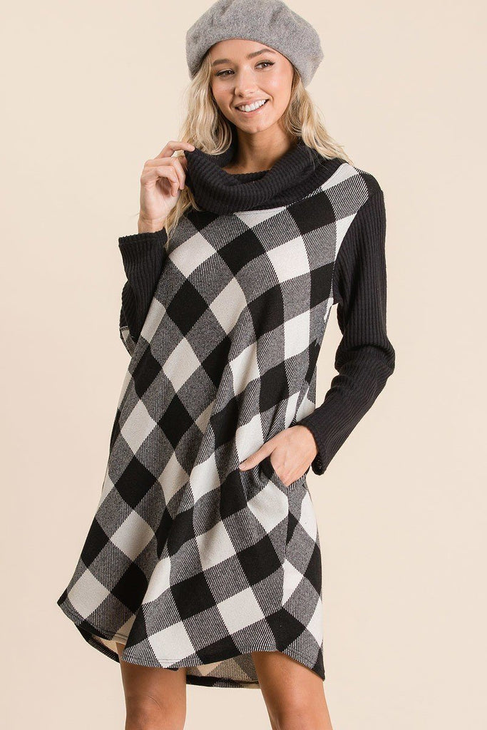 Buffalo Plaid Tartan Swing Dress - Deals Kiosk