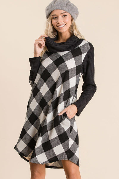 Buffalo Plaid Tartan Swing Dress - Deals Kiosk